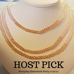 💥HP💥 NWT Handmade 3-Strand Necklace Glass